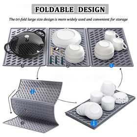 Puliyunxiang collapsible mat rolled up for compact storage when not in use.