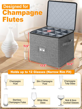 Punemi flute storage compartments demonstrate snug fit for up to 12 stems.