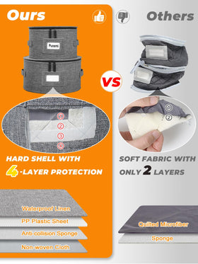 Punemi quilted lining provides cushioned protection against scratches during storage.