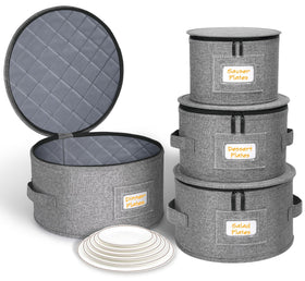 Punemi china storage container with top-loading access for easy plate retrieval.