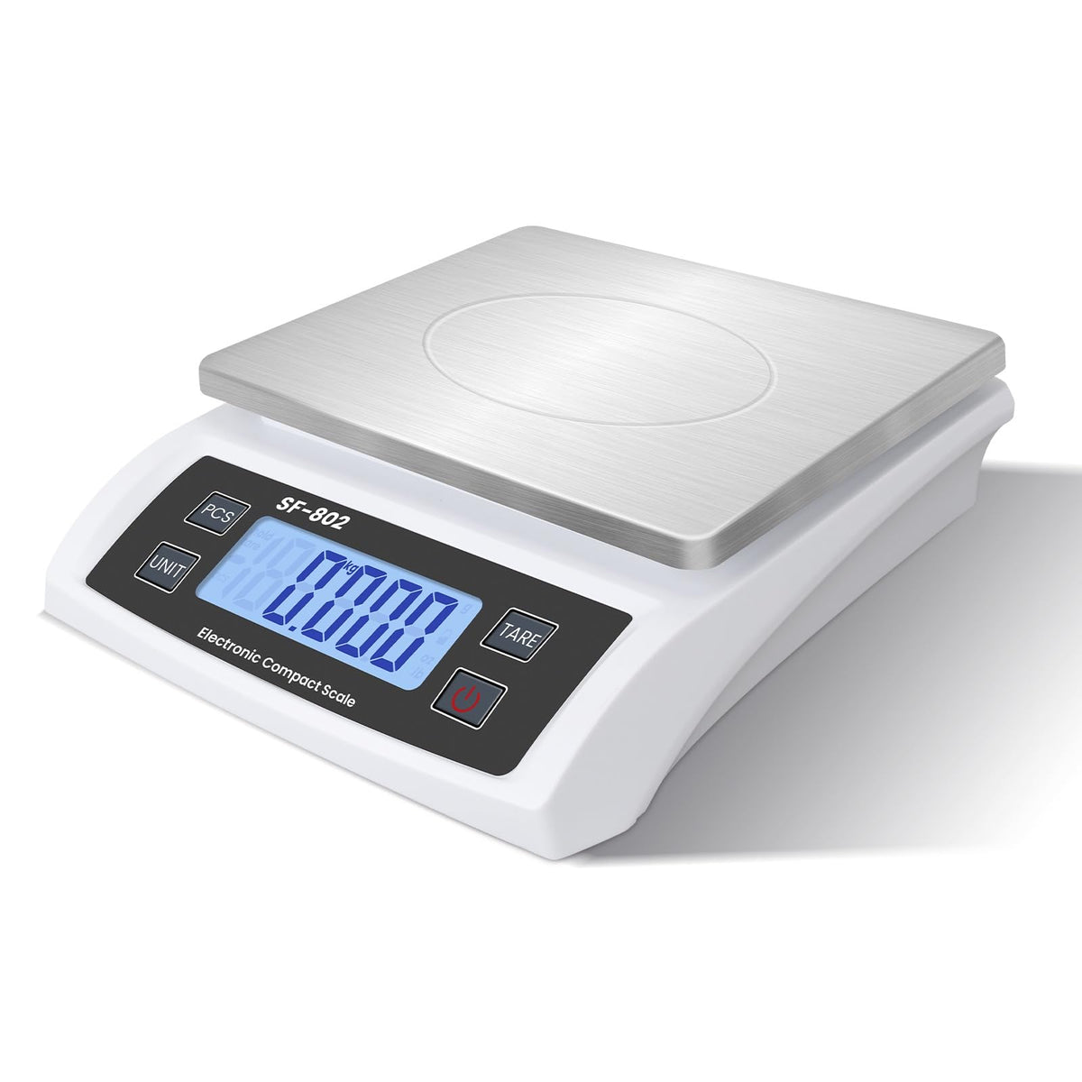 Puozult digital kitchen scale with LCD display showing 66lb capacity for precise baking measurements.