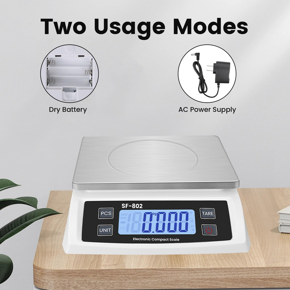 Puozult digital kitchen scale supports Kg/g/lb/oz/pcs for versatile recipes.