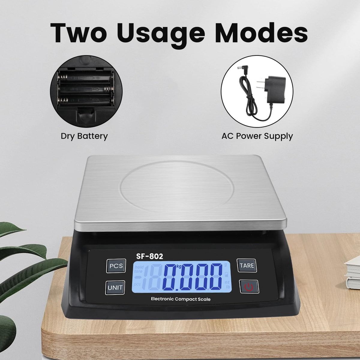 Puozult six unit scale supports Kg, g, lb, oz, and pcs