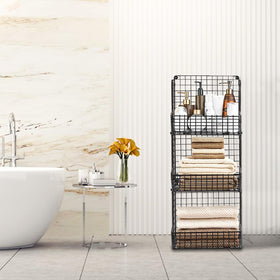 PUPPYCUTE metal basket organizer for kitchen keeps items tidy and visible.