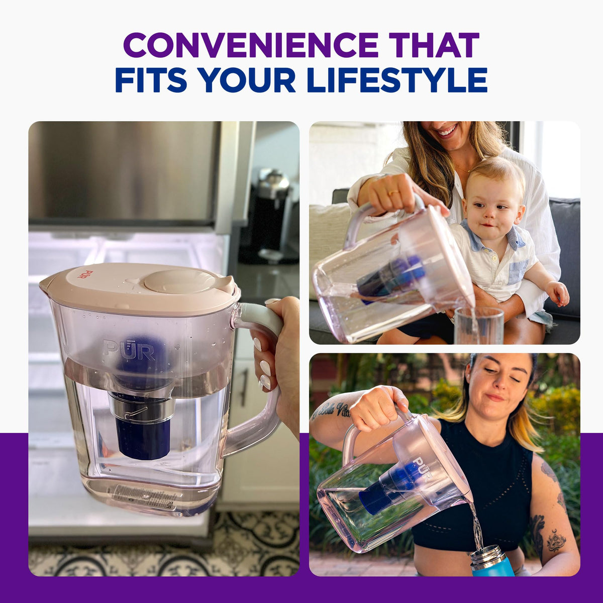 Filter-change light guides timely replacement for crisp water.