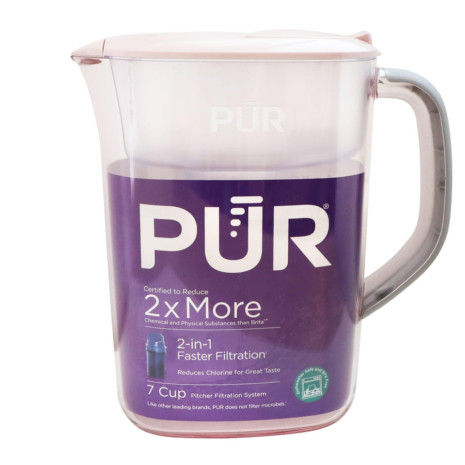 PUR 7-Cup Pitcher in fridge for convenient, fresh water.
