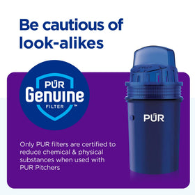 PUR 7-Cup pitcher pour spout enabling controlled, drip-free filling.