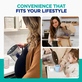 Dishwasher-safe components of the PUR Plus pitcher for simple cleaning.