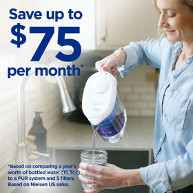 PUR Plus stay-tight lid prevents spills during pouring