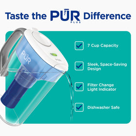 PUR Plus filter in action delivering crisper-tasting water