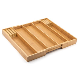 Purawood knife blocks integrated for safe, easy access in the organizer