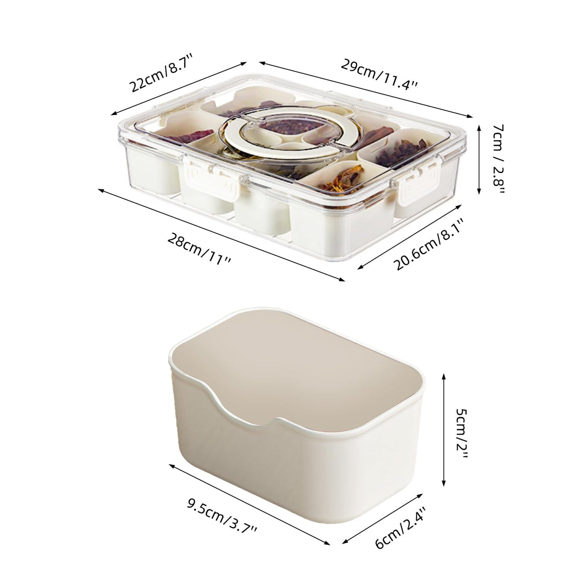 Pure Future Snackle Box foldable handle for easy carrying on the go.