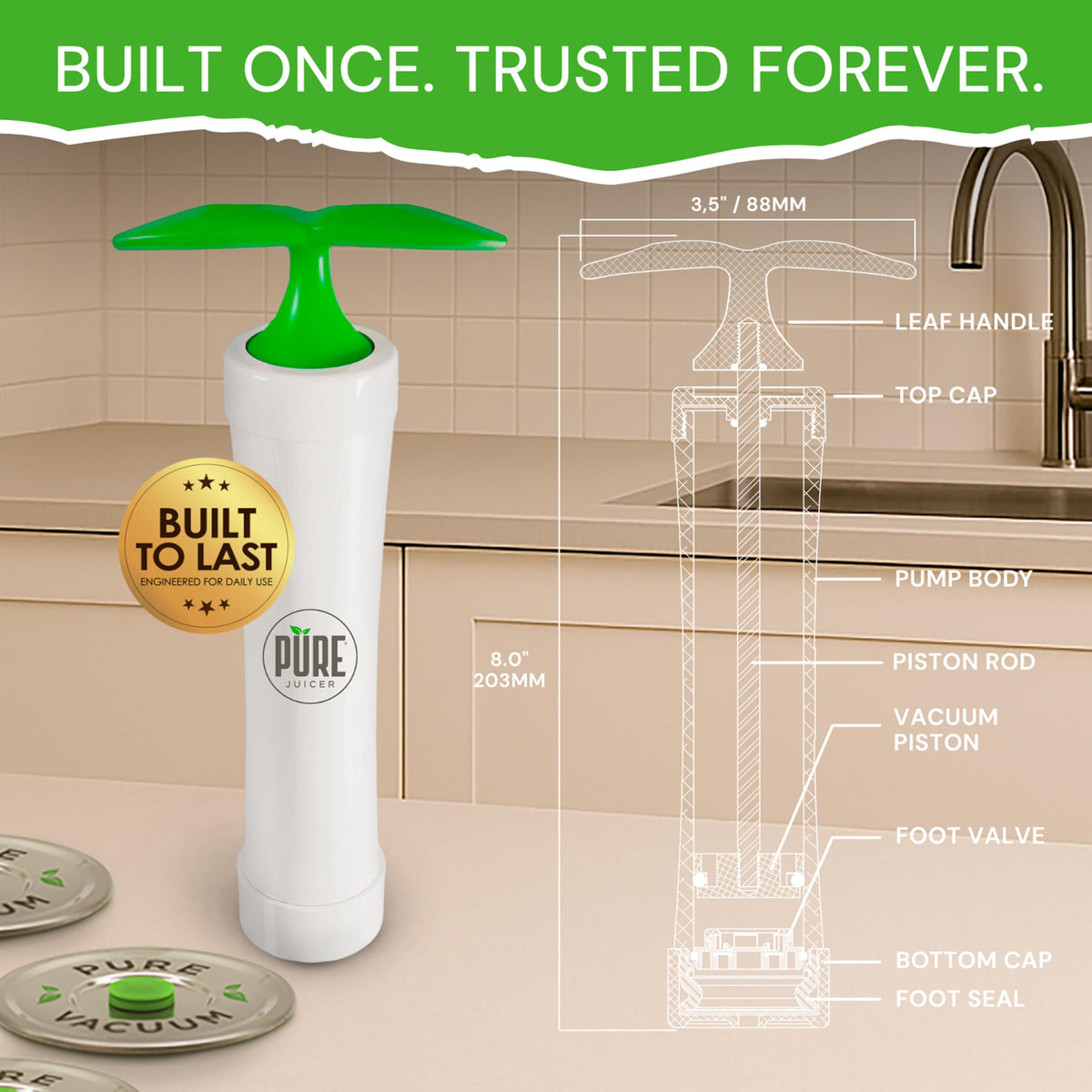 Pure Juicer MVP compact design, travel-ready for on-the-go freshness