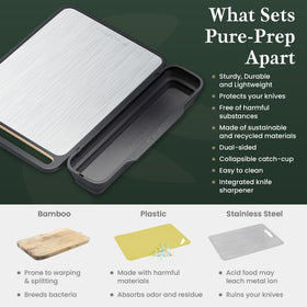 Pure Prep titanium cutting board hanging handle for simple storage