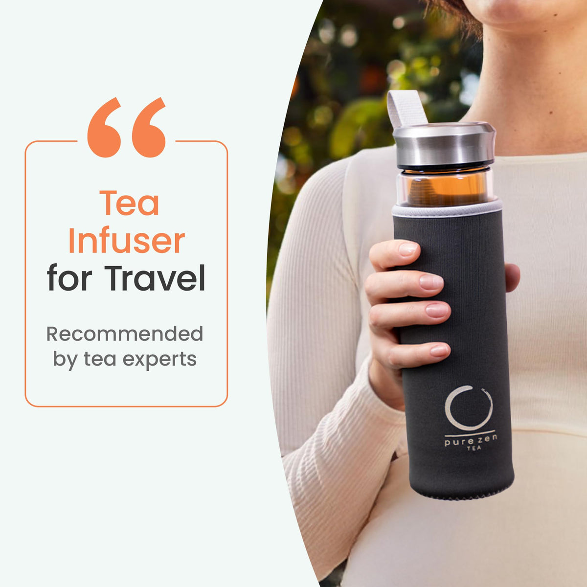 Pure Zen Tea Fruit Infuser Water capability supports refreshing infusions