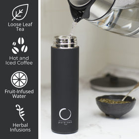 Pure Zen Tea thermos leakproof design prevents spills while commuting.