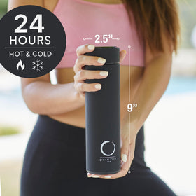 Pure Zen Tea thermos stainless steel body resists rust and stains.