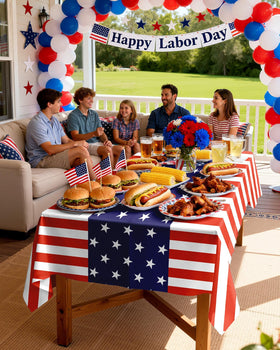 Pureegg 10-pack disposable tablecloth offers ready coverage for events.