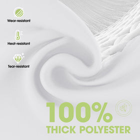 Pureegg 2-pack white tablecloth set offers convenient reusable coverage