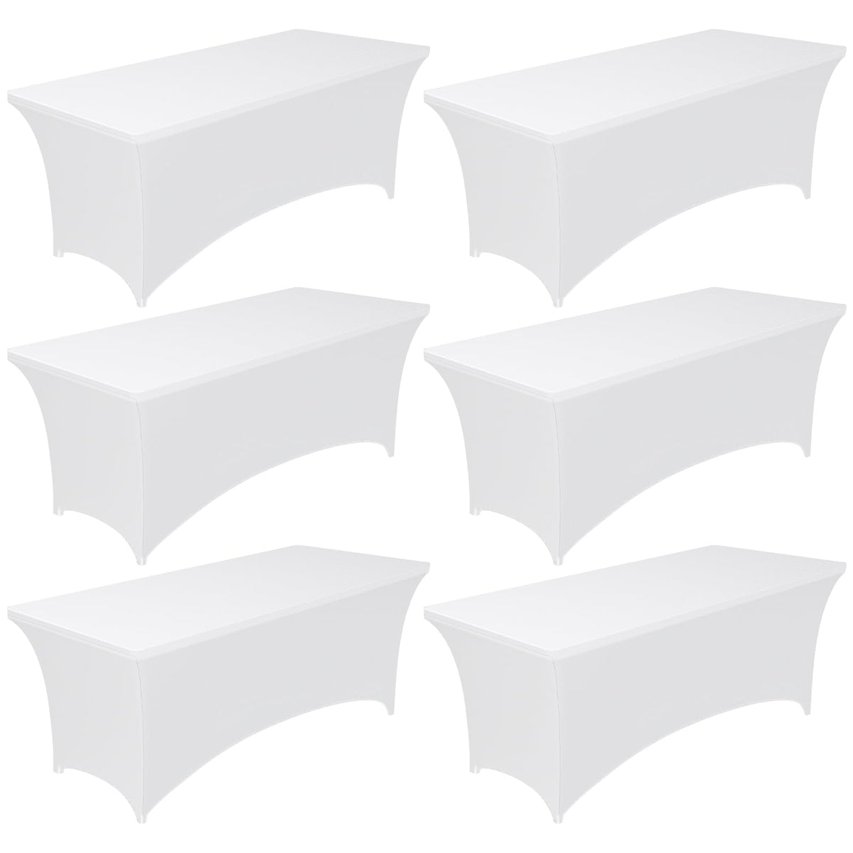 Pureegg 6ft spandex tablecloth fitted on a table for a clean, secure outdoor setup.