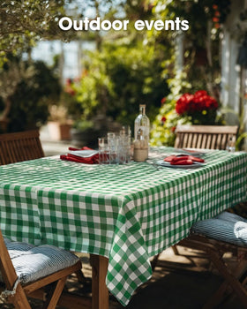 Pureegg black plaid dining table cover designed for easy storage