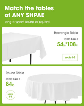 Pureegg disposable 20-pack table cloths ready for quick cleanup after events