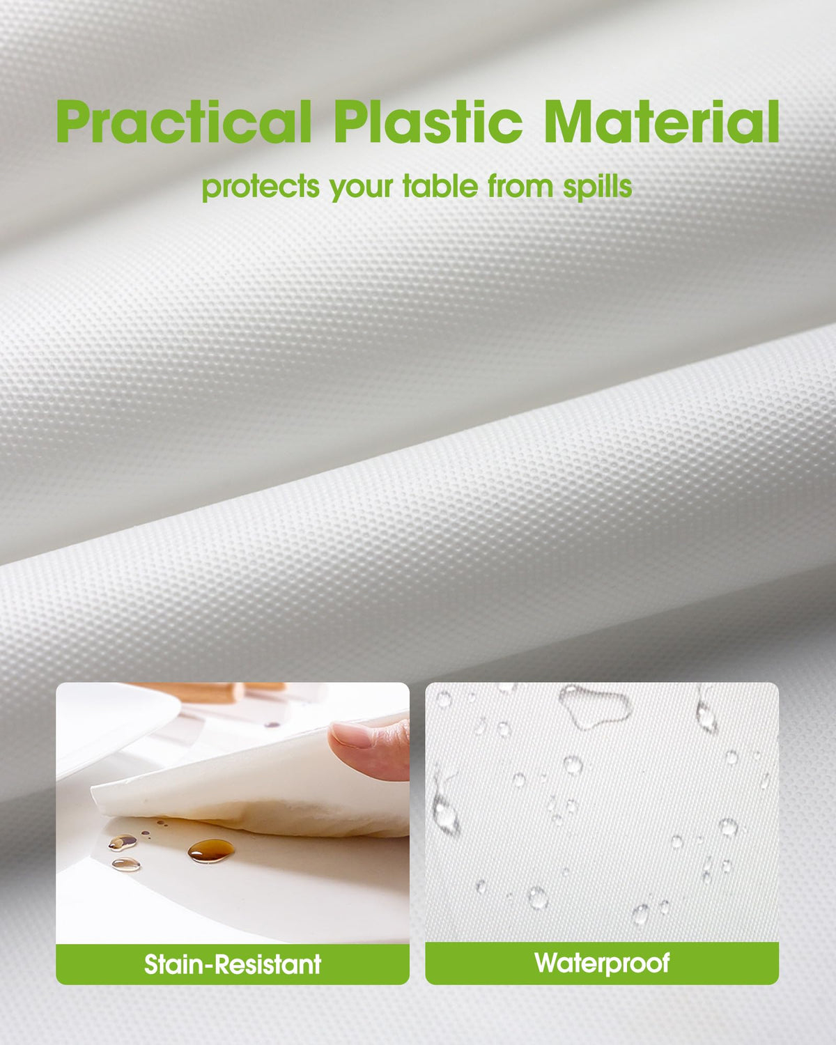 Pureegg disposable 20-pack tablecloth ready for cleanup