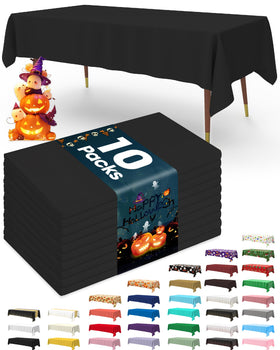 Pureegg disposable tablecloth in black for 54 by 132 inch tables, spill protection