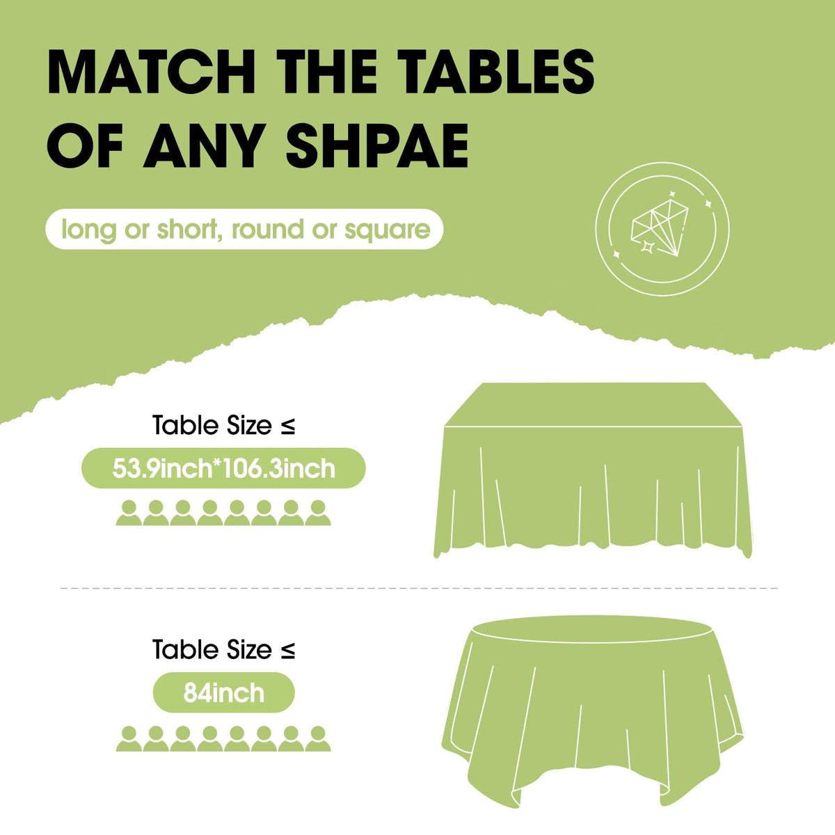 Pureegg 10-pack disposable tablecloths ready for quick event setup.