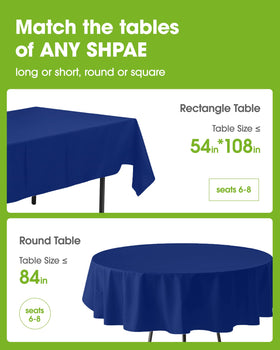 Pureegg disposable rectangle tablecloth pack for quick party setup.