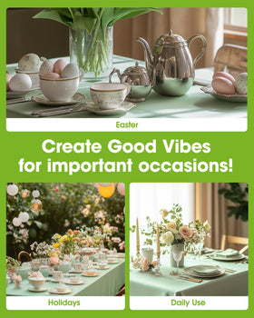 Pureegg Easter party decor tablecloth pattern adds festive flair while protecting surfaces.