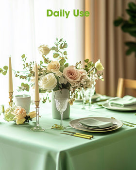 Pureegg sage-green tablecloth set for Easter party decor