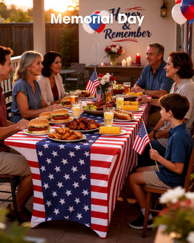 Easy-care feature: machine washable Pureegg tablecloth for quick cleanup.