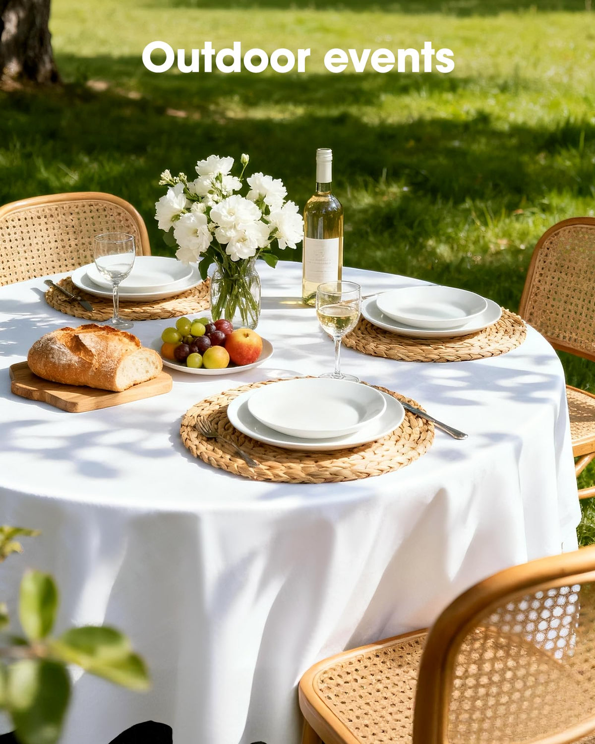 Pureegg disposable tablecloth enables easy cleanup after events