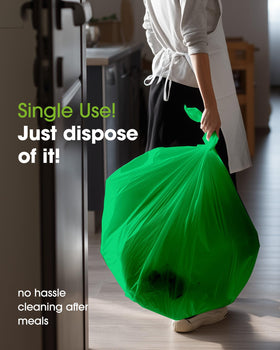 Easy cleanup with disposable tablecloths after events