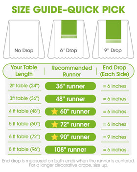 Pureegg Farmhouse Boho table runner on dining table setting for meals