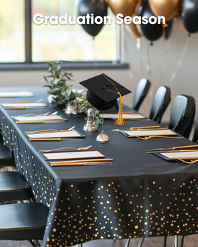 Pureegg graduation table cover suited for Class of 2025 celebrations.
