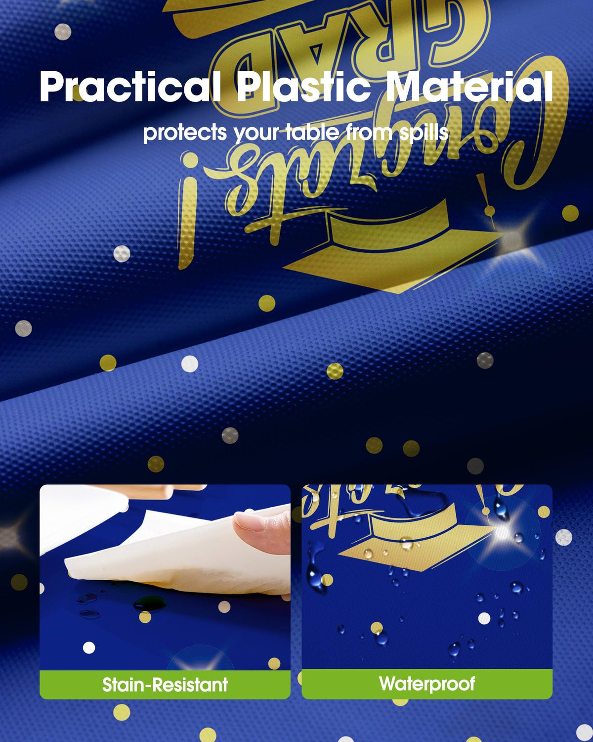 Pureegg 10-pack black disposable tablecloths laid flat for easy prep.
