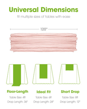 Pureegg hand washable cheesecloth table runner stays fresh after washing.
