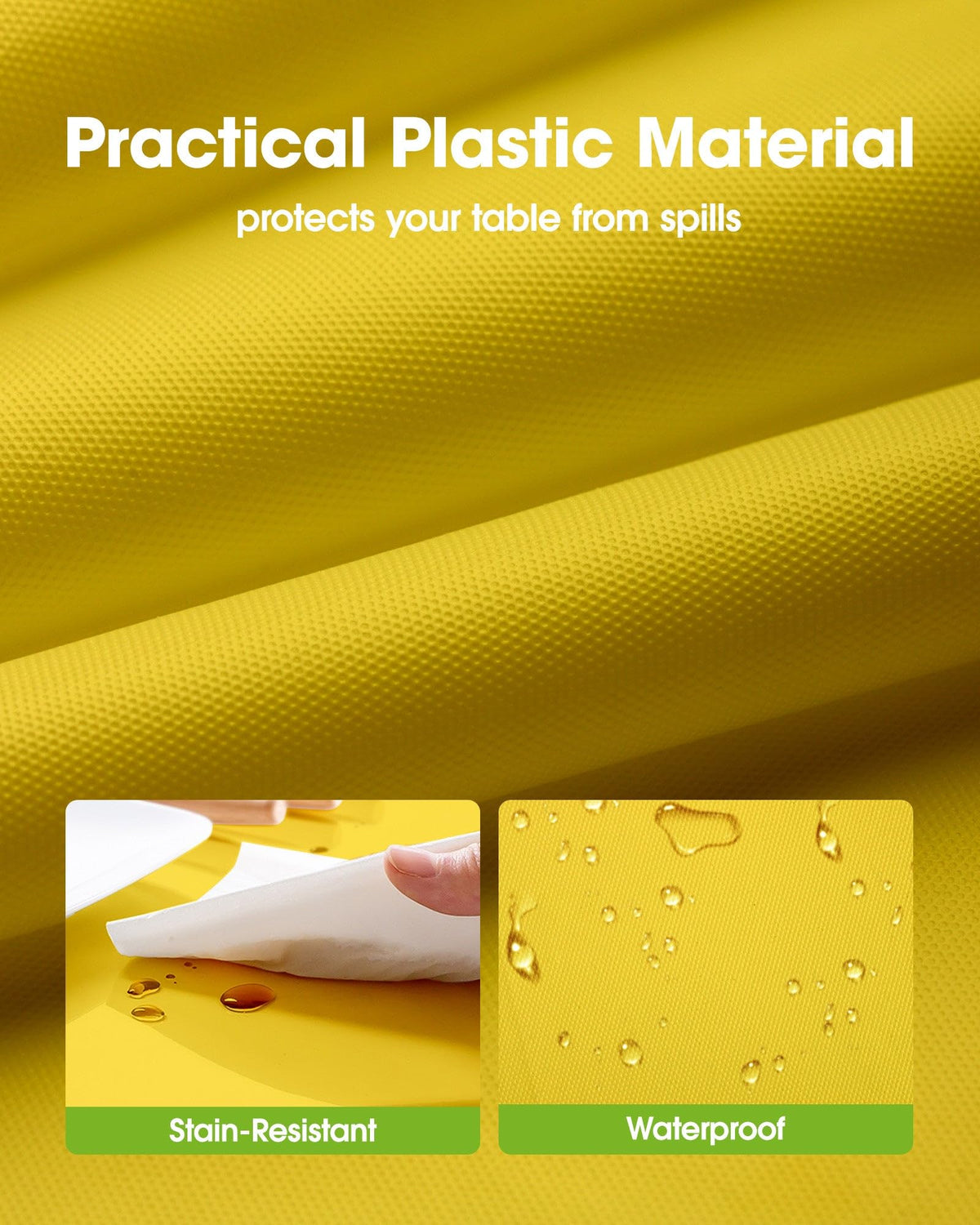 Pureegg lemon tablecloth packaging shows a 10-pack ready for parties.
