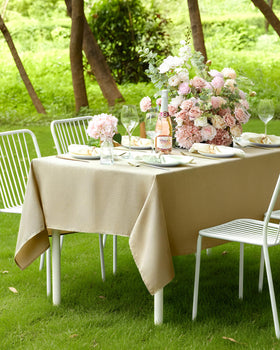 Pureegg tablecloth is machine-washable and quick-drying for easy care