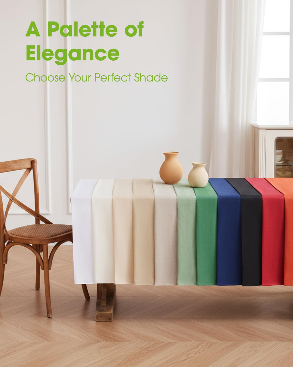 Pureegg thick linen blend tablecloth offers soft, durable texture