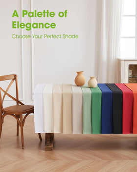 Pureegg thick linen blend tablecloth offers soft, durable texture
