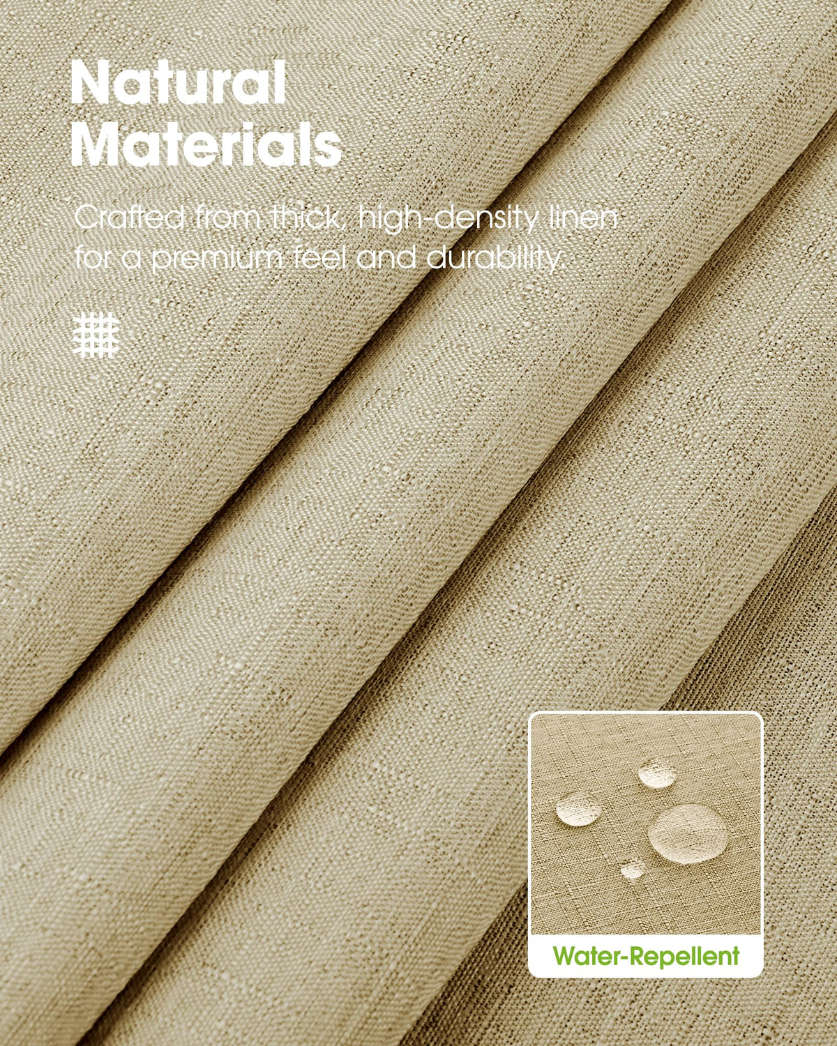 Pureegg tablecloth is stain-resistant for quick spill cleanup