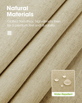 Pureegg tablecloth is stain-resistant for quick spill cleanup