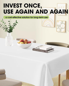 Pureegg rectangle table cloth color options white pink black for events