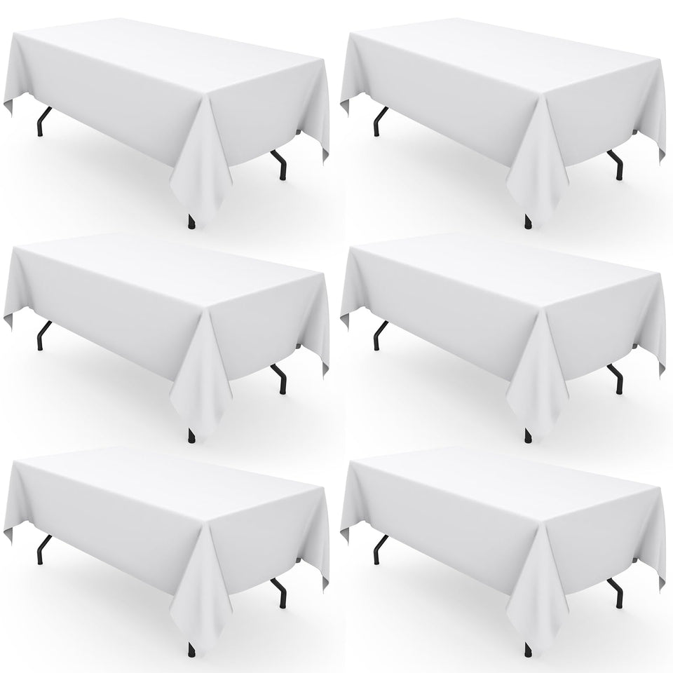 Pureegg rectangle tablecloth close-up fabric texture highlights durability for everyday dining.