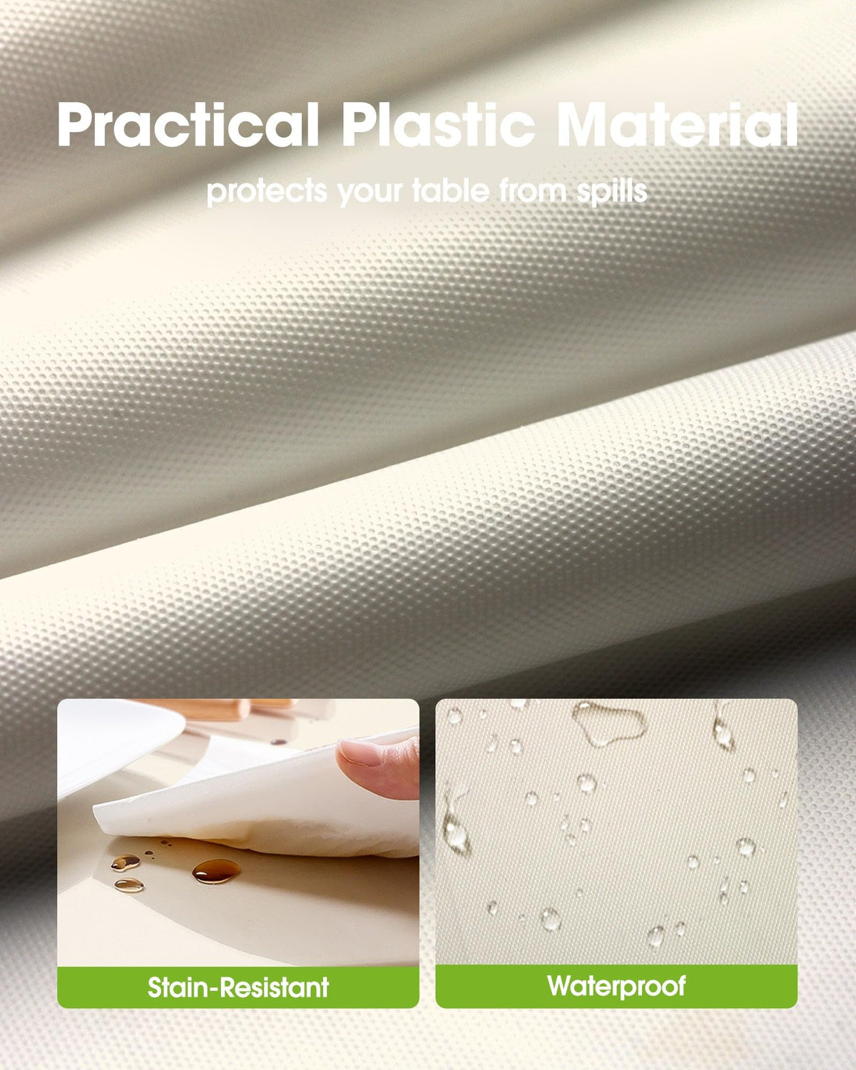 Pureegg 54 by 108 inch rectangle tablecloth on table for easy event coverage.
