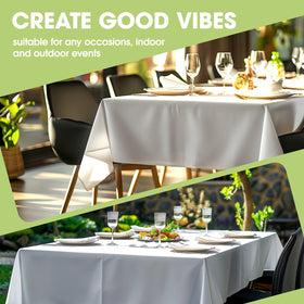 Pureegg rectangle tablecloth protects surfaces during indoor meetings and parties