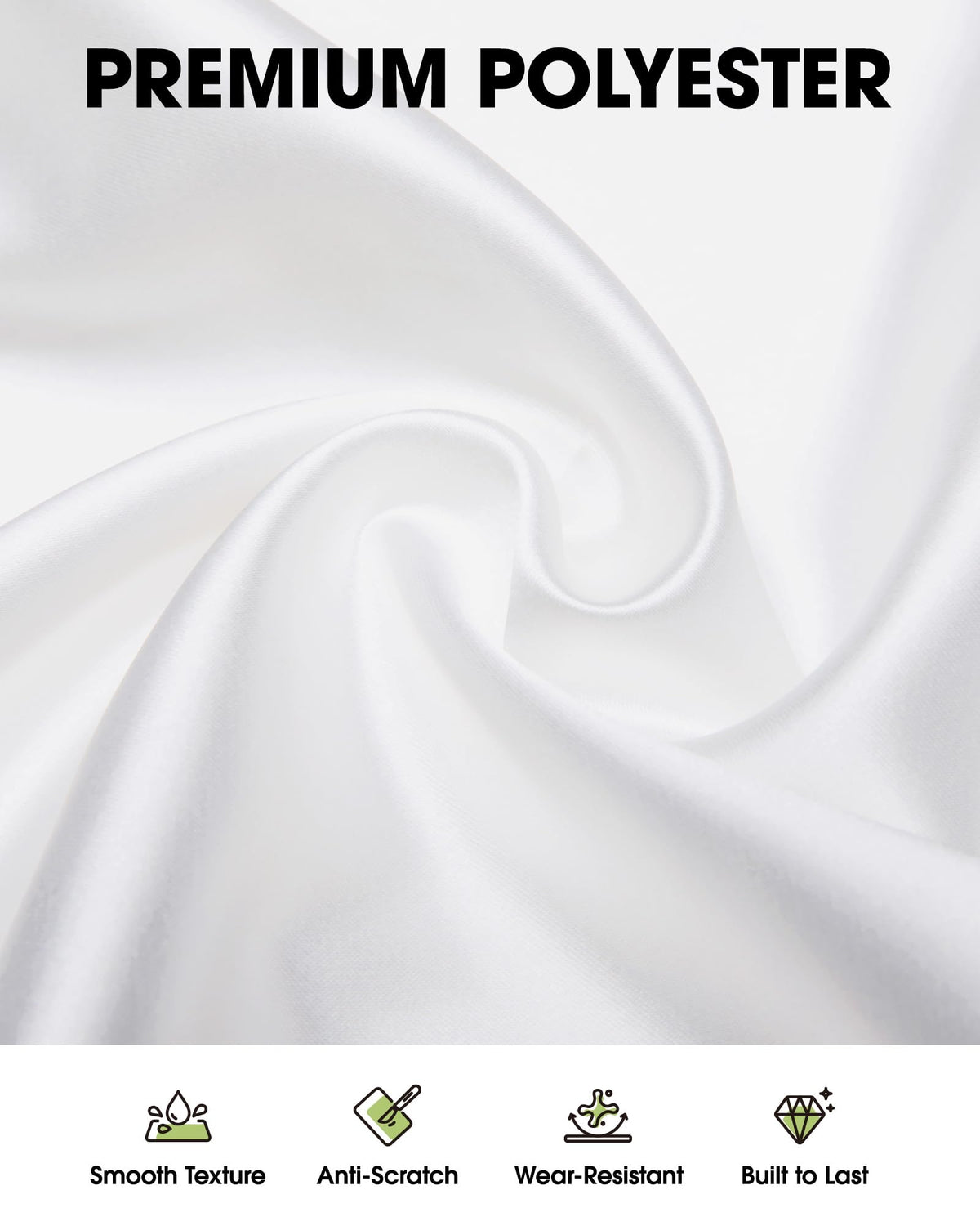 Pureegg rectangle tablecloth close-up of durable polyester texture for longevity